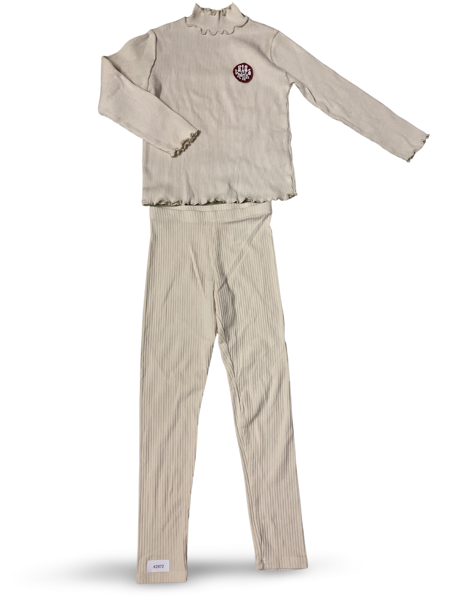 Zweiteiliges Set Rippshirt mit Leggings - Gr. 122