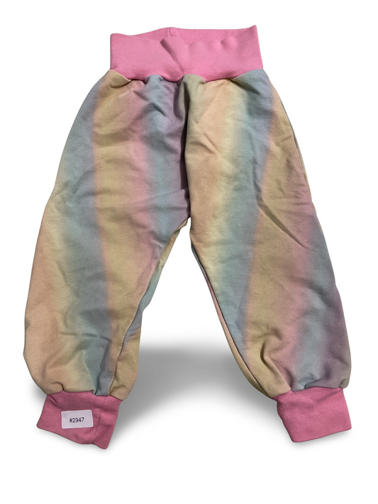 Pastellfarbene Regenbogen Jogginghose - Gr. 92