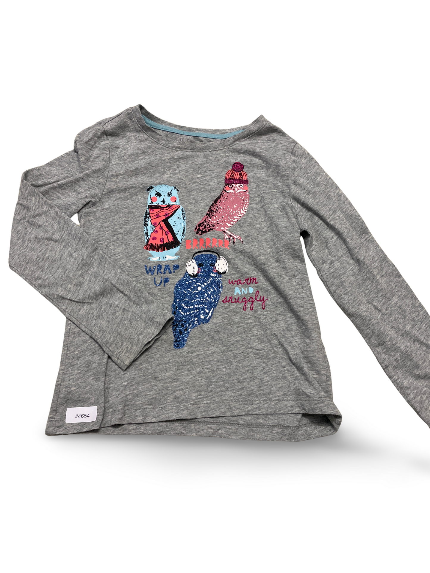 Langarmshirt mit Eulenmotiv - Gr. 122