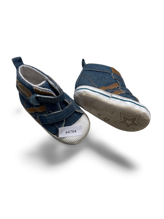 Babysneaker Jeansoptik mit Klettverschluss - Gr. 18