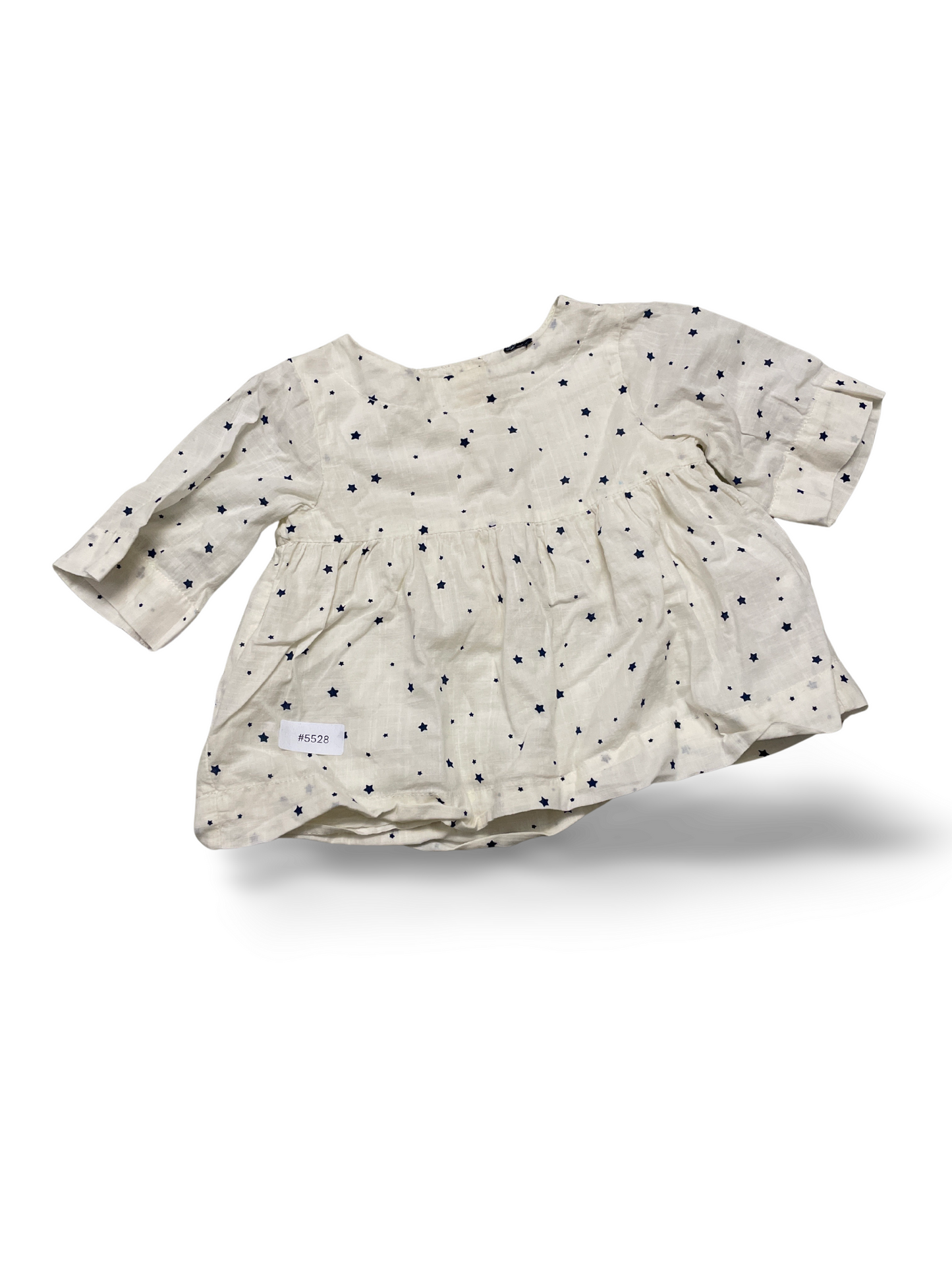 Weisses Kleid mit Sternchen - Gr. 56