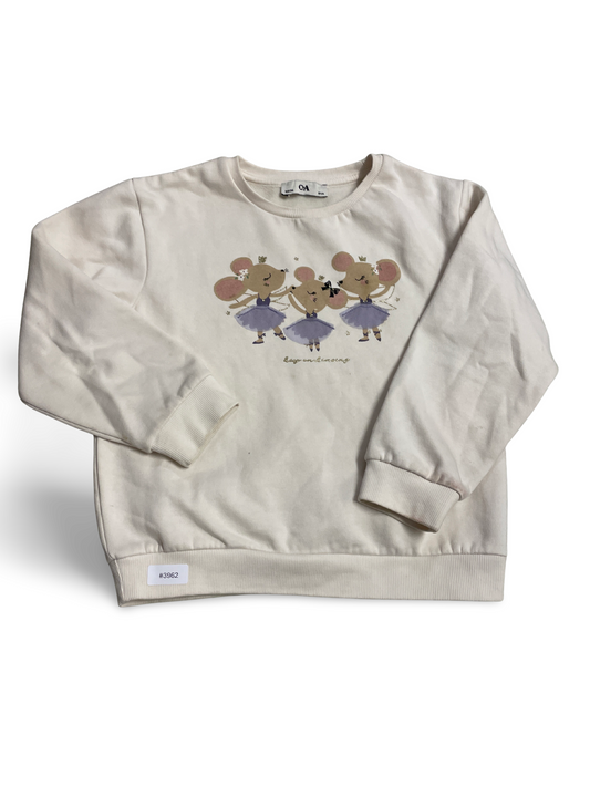 Pullover mit Ballerina-Mäusen - Gr. 128