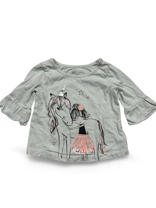 T-Shirt mit Einhorn-Motiv - Gr. 86