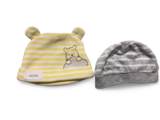 2er Bundle Babymützen gestreift - Gr. 62