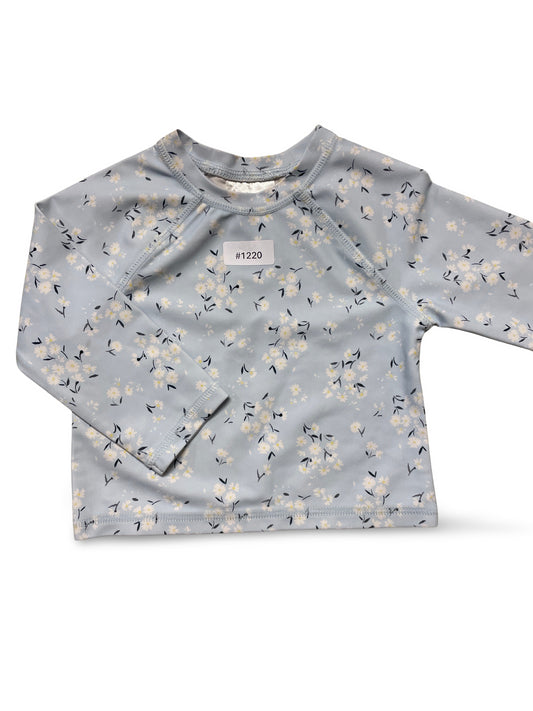 Langarmbadeshirt mit Blumenmuster - Gr. 62