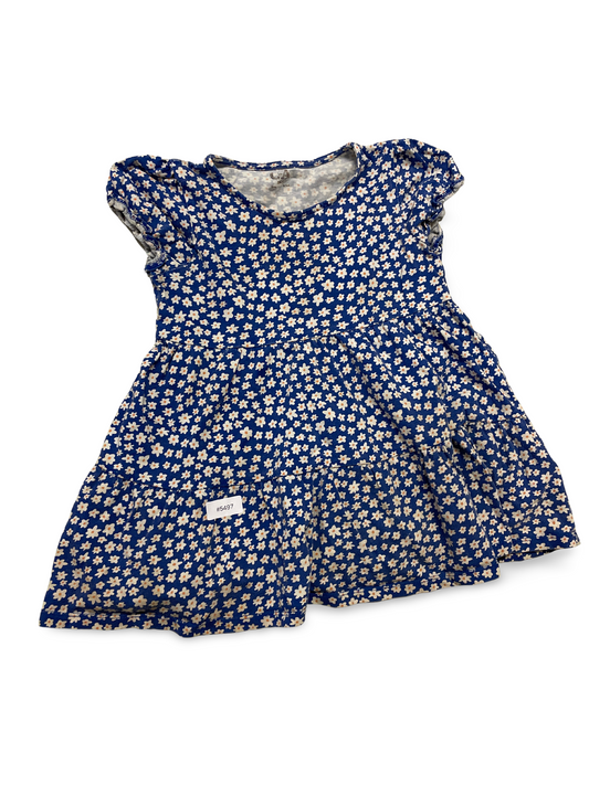 Blaues Blumenkleid - Gr. 104