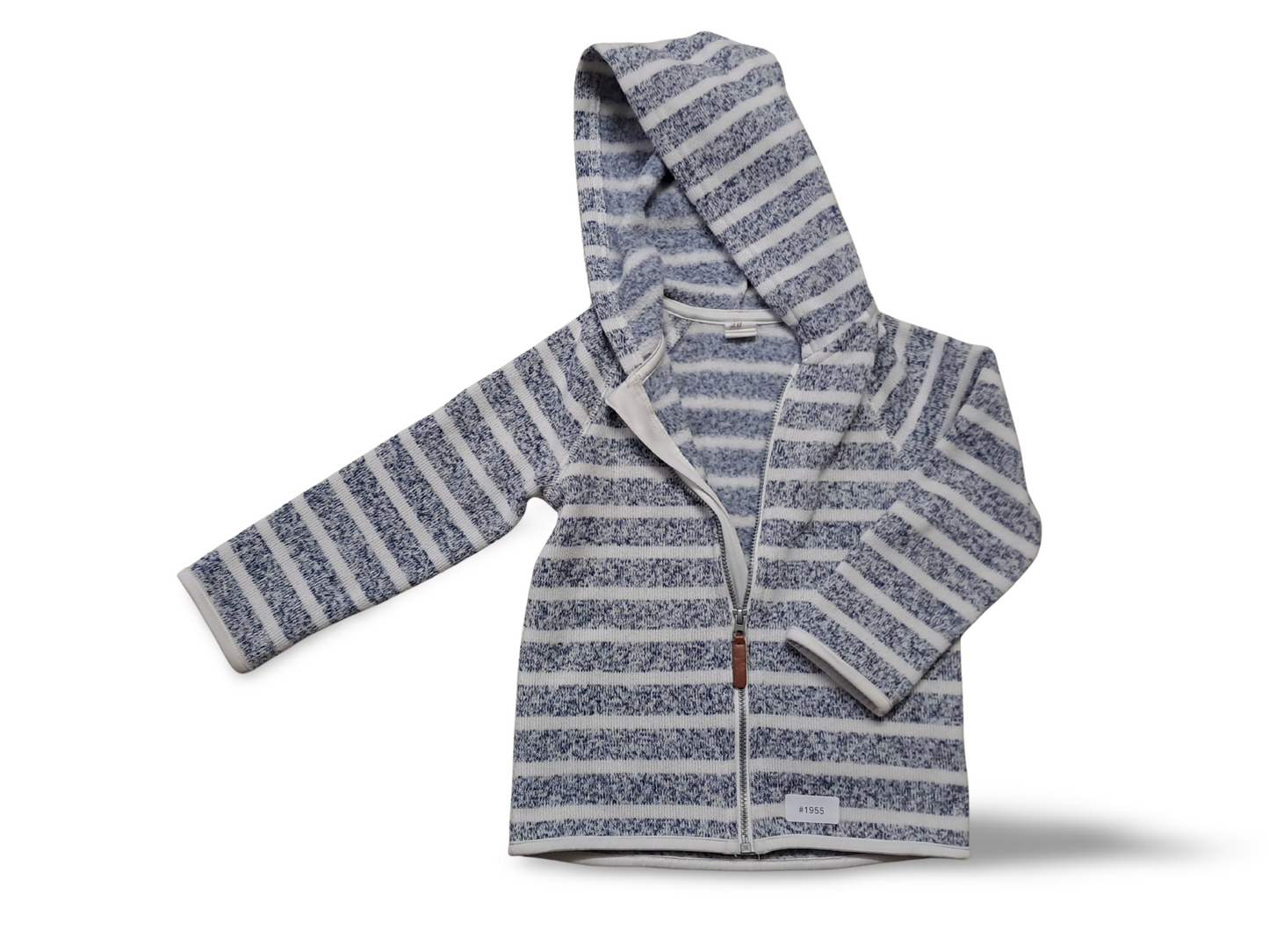 Gestreifte Kapuzenjacke - Gr. 92