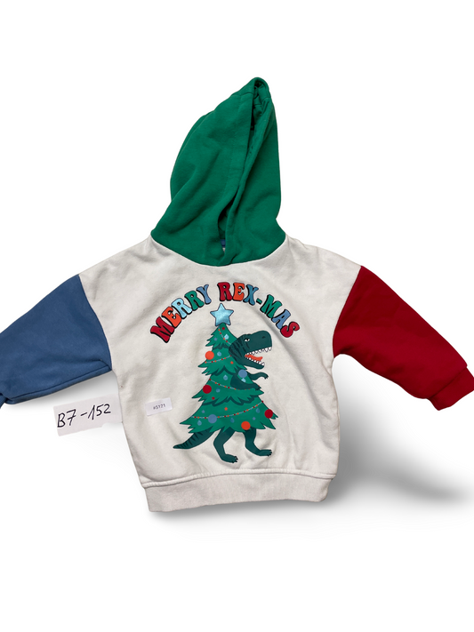 Weihnachtsdino Hoodie mit Kapuze - Gr. 104
