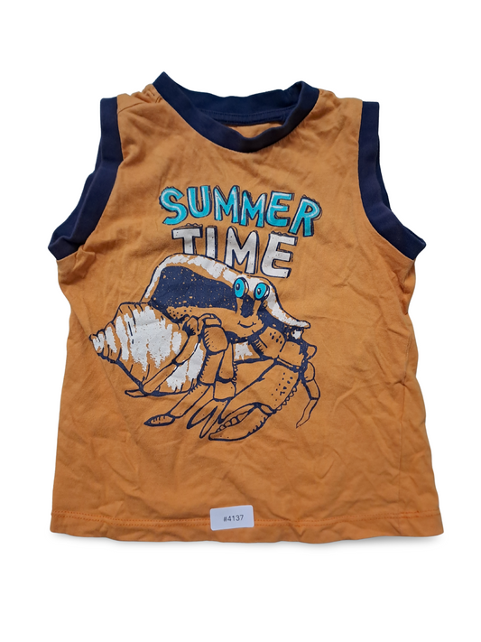 Ärmelloses Shirt mit Krabbenmotiv - Gr. 104