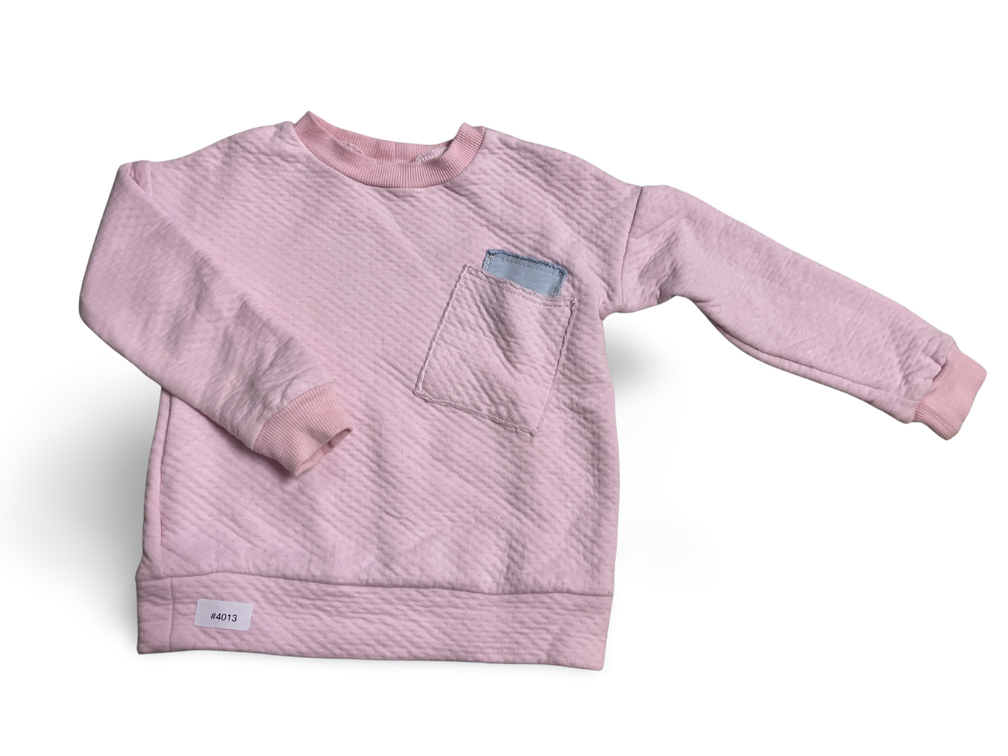 Rosa Sweatshirt mit Brusttasche - Gr. 116