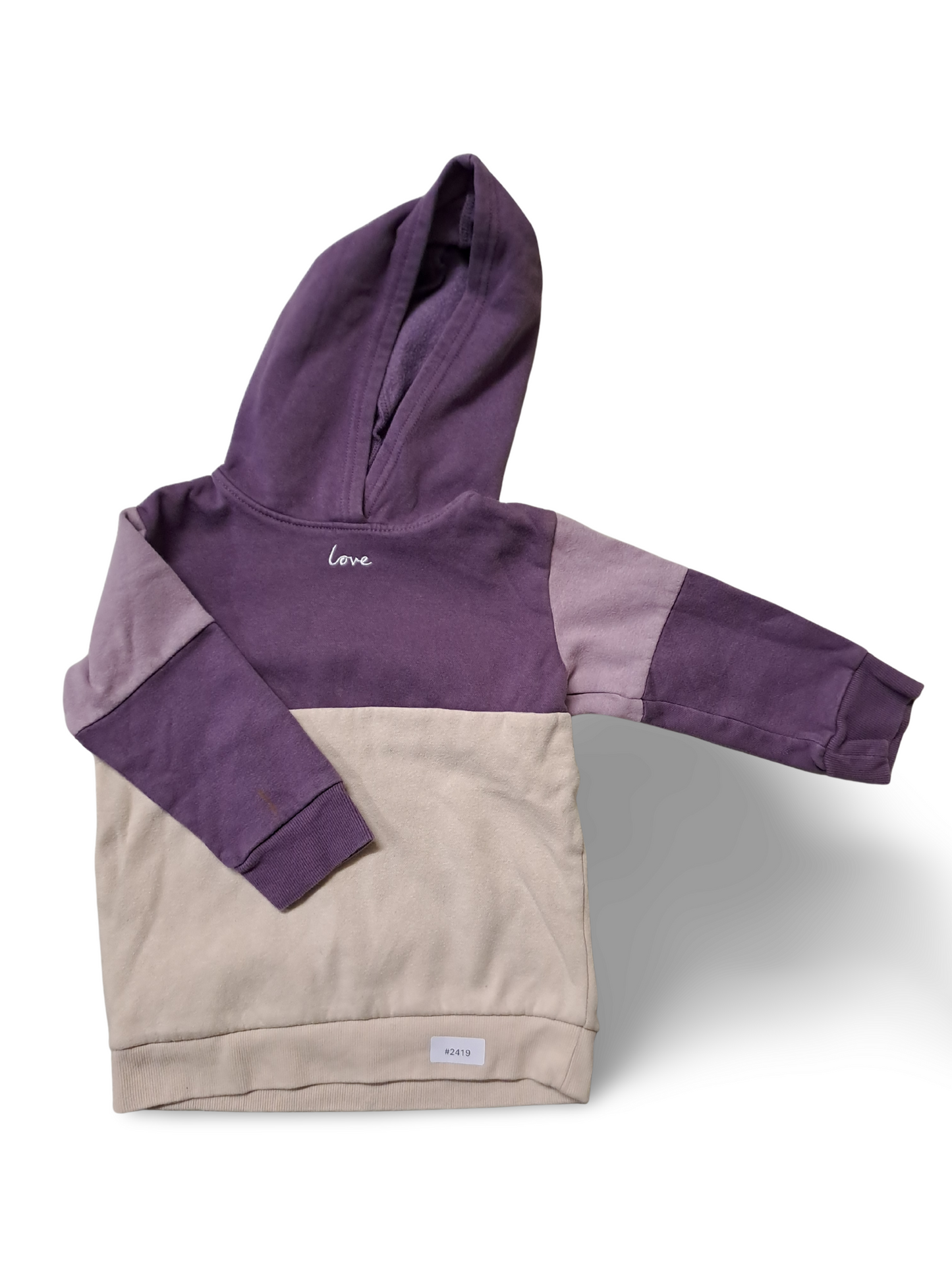 Kapuzenpullover lila-beige - Gr. 98