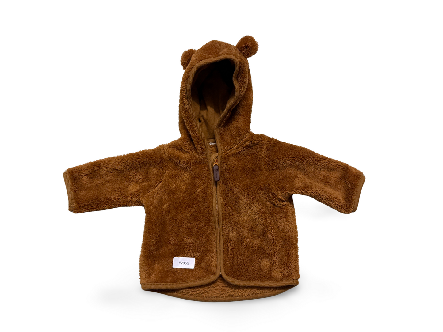 Plüsch-Kapuzenjacke mit Bärchenohren - Gr. 62