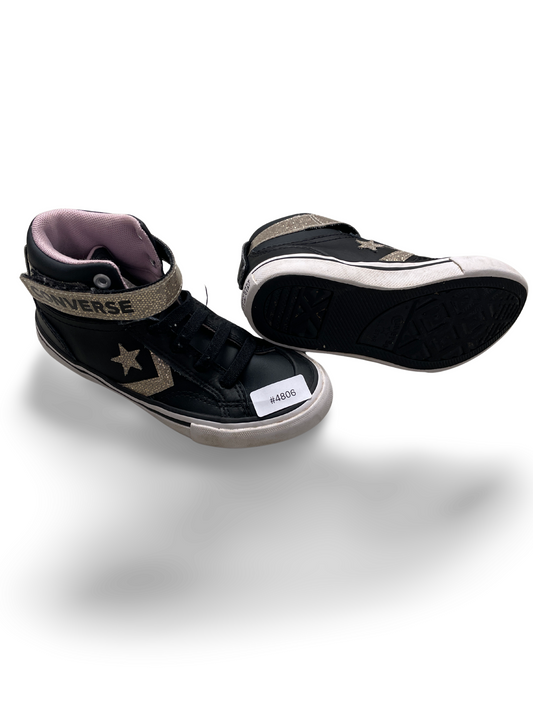 Converse High-Top Sneaker Schwarz mit Glitzerstern - Gr. 29