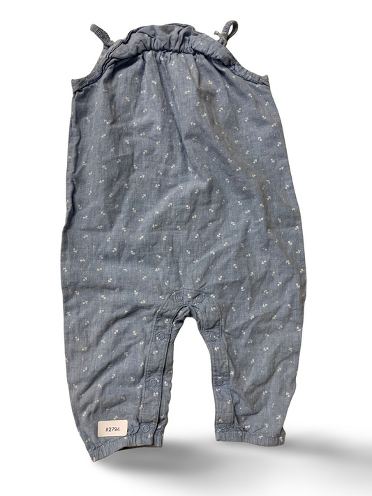 Strampler Hellblau mit Ankerprint - Gr. 74