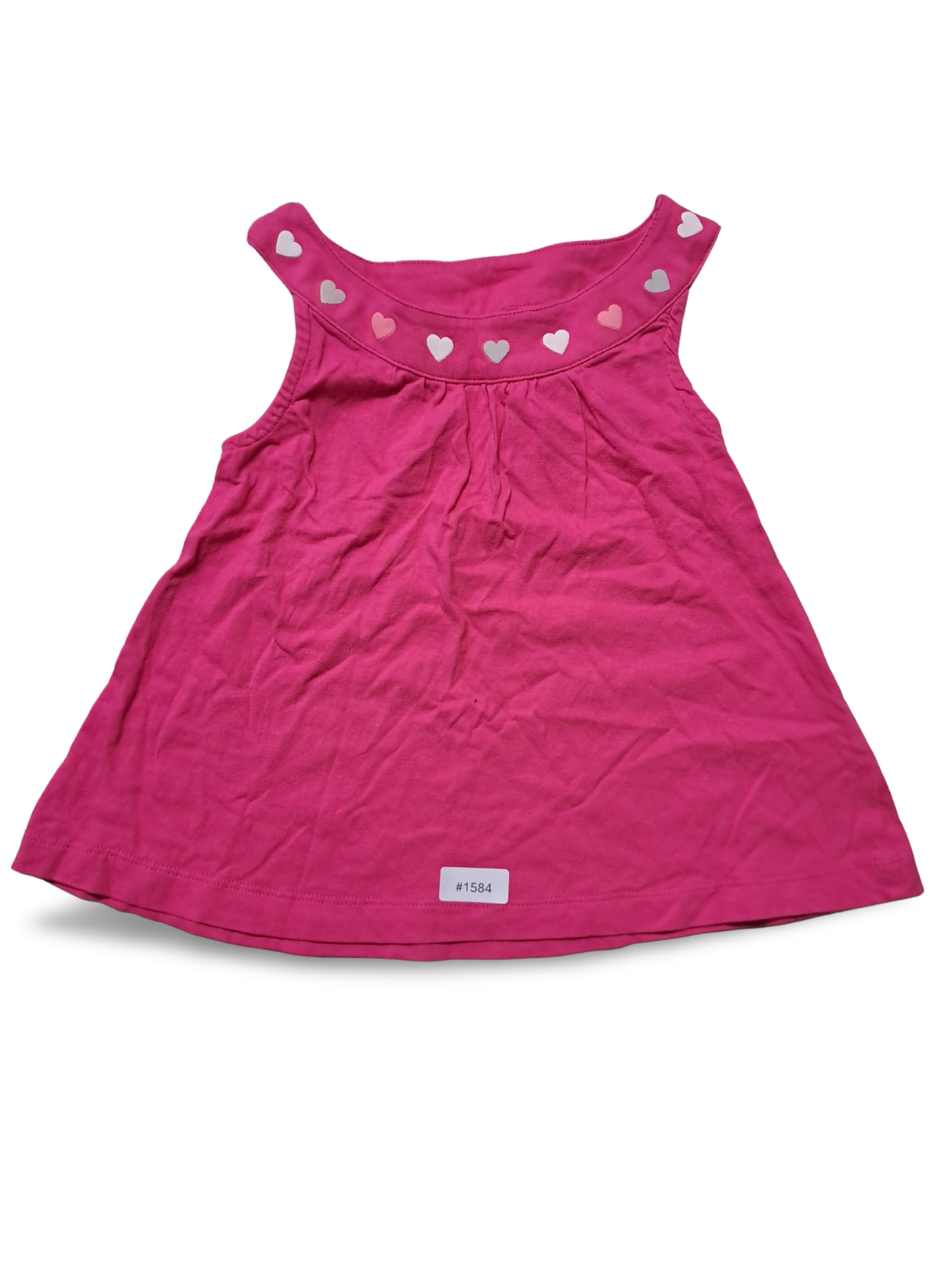 Pinkes Kleid mit Herzchen - Gr. 98