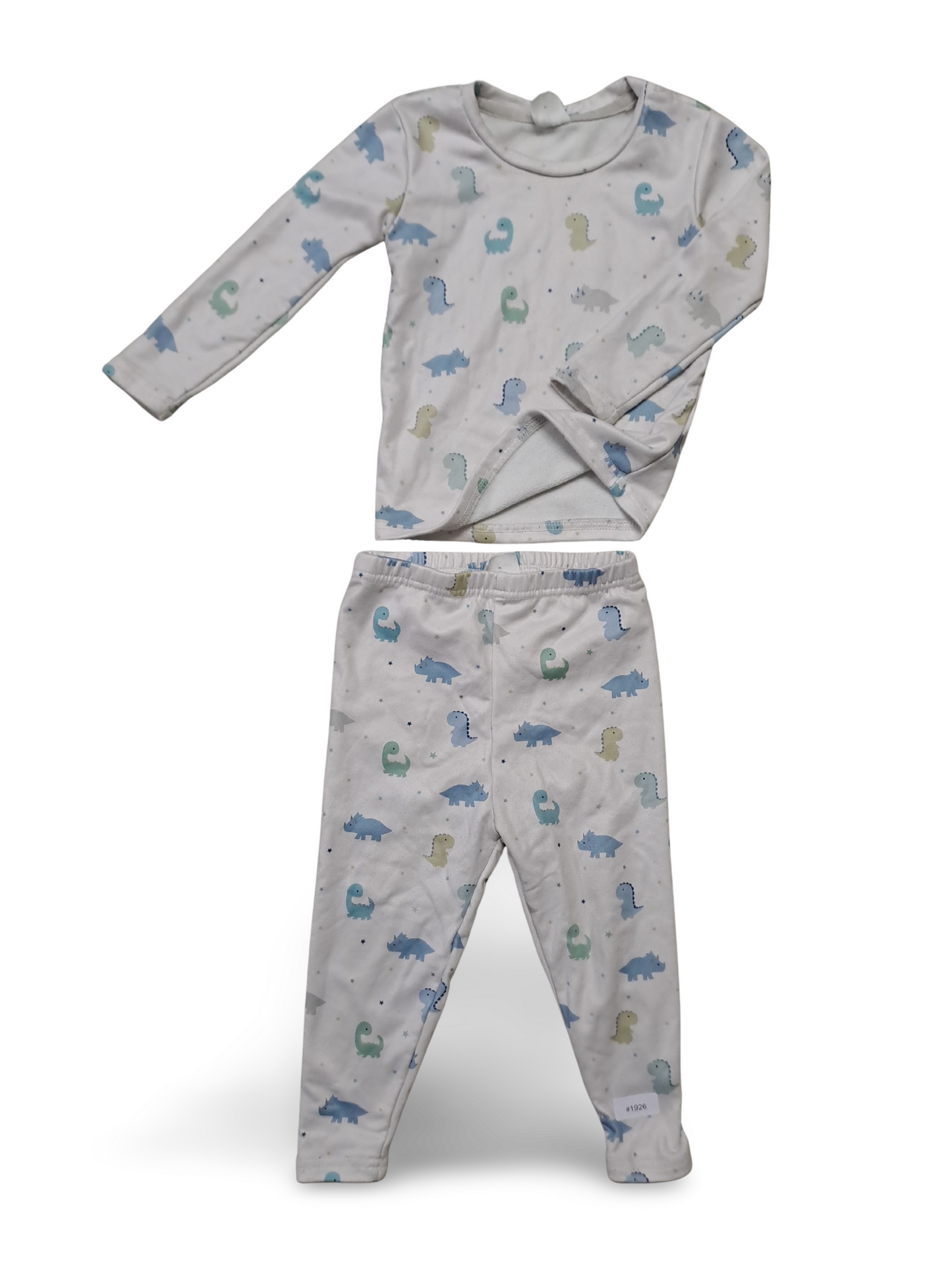 Zweiteiliger Schlafanzug mit Leggings und Dino-Motiv - Gr. 98