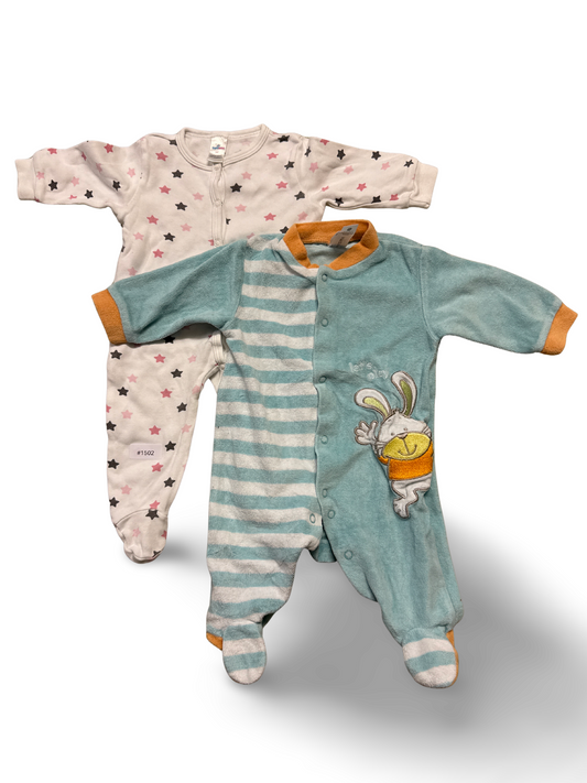 2er Bundle Strampler Streifen & Sternchen - Gr. 62