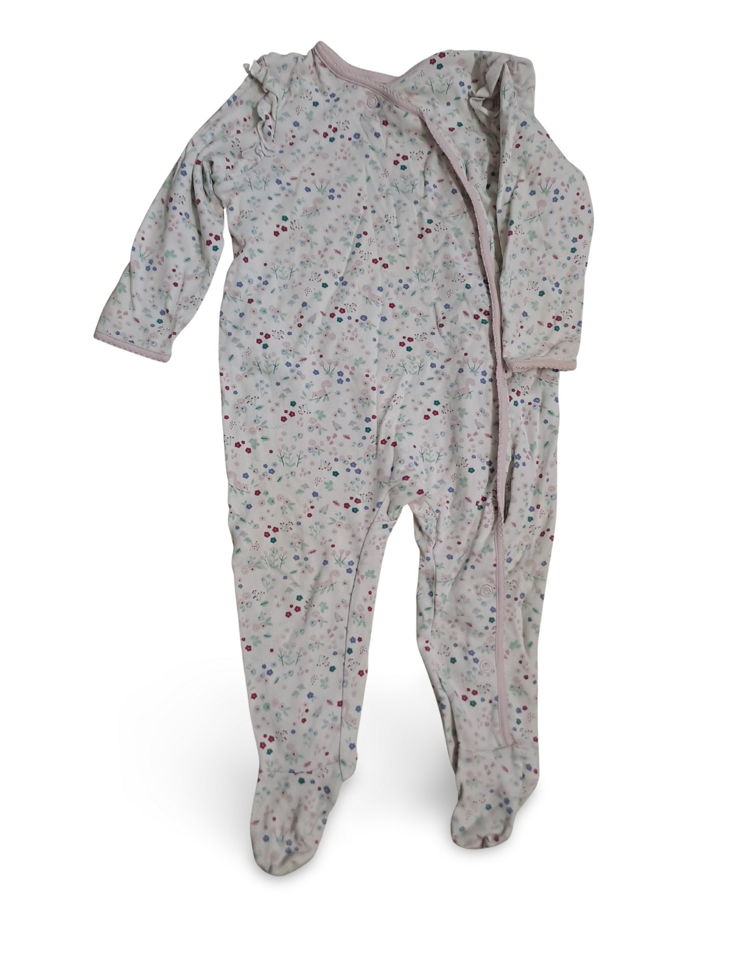 Strampler lang Blumen - Gr. 86