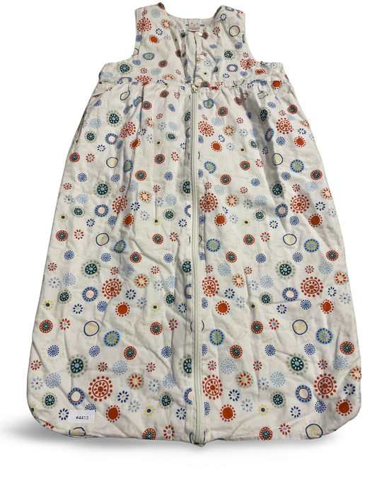 Babyschlafsack mit Reissverschluss und buntem Kreismuster - Gr. 86