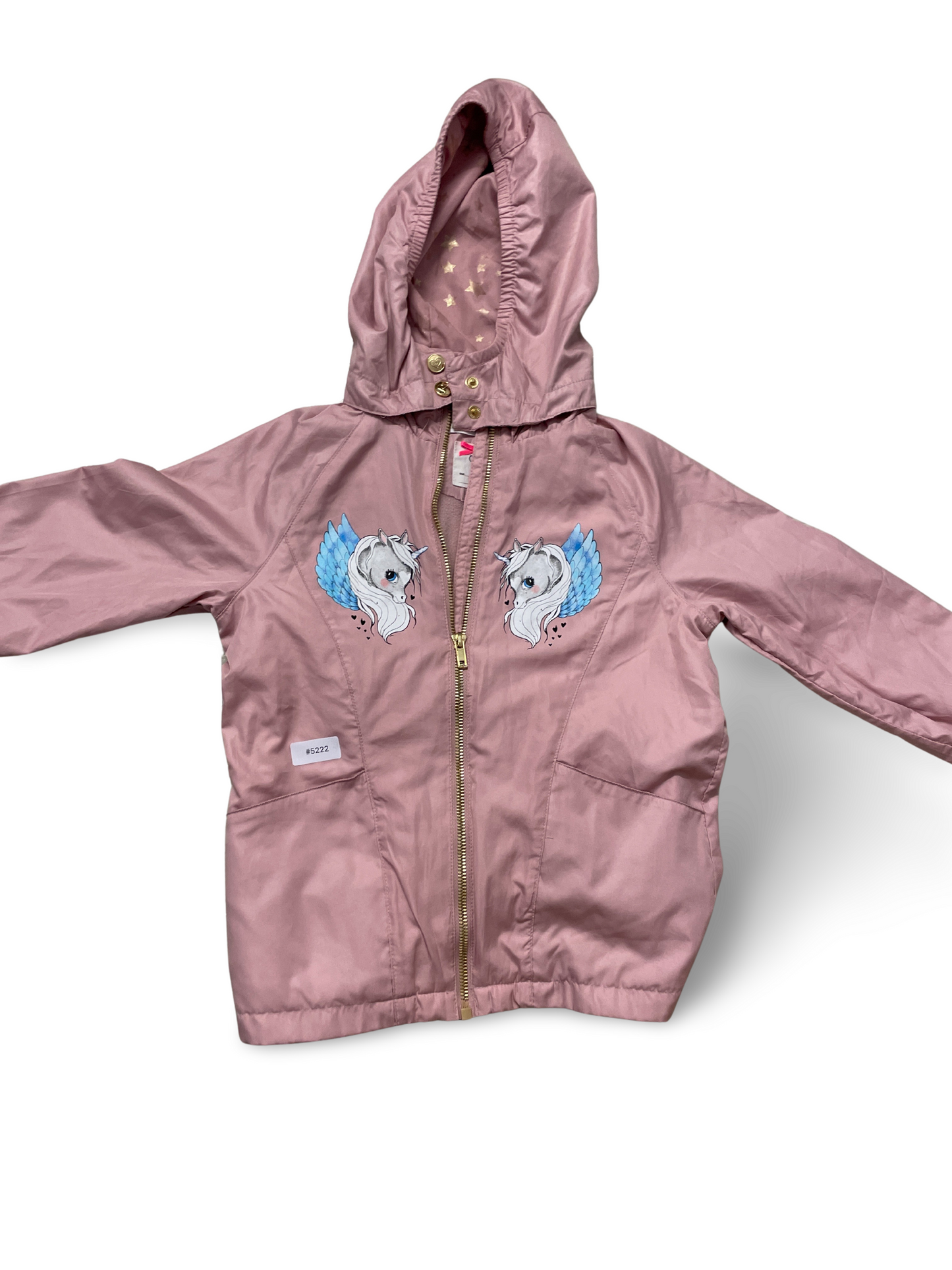 Rosa Regenjacke mit Einhornmotiv - Gr. 116