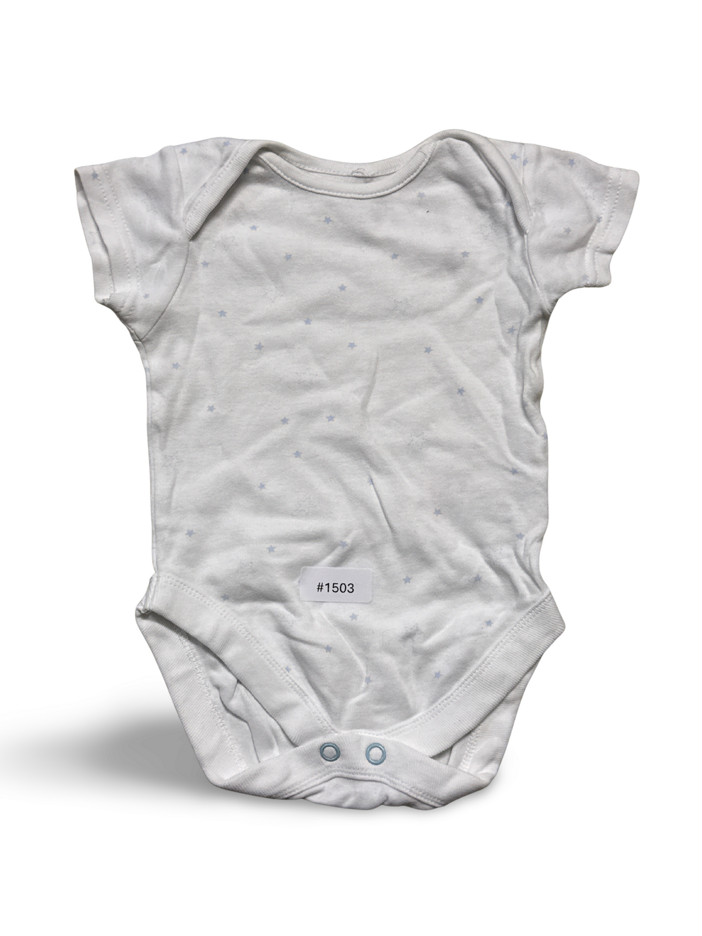 Weisser Kurzarmbody mit Sternchen - Gr. 62