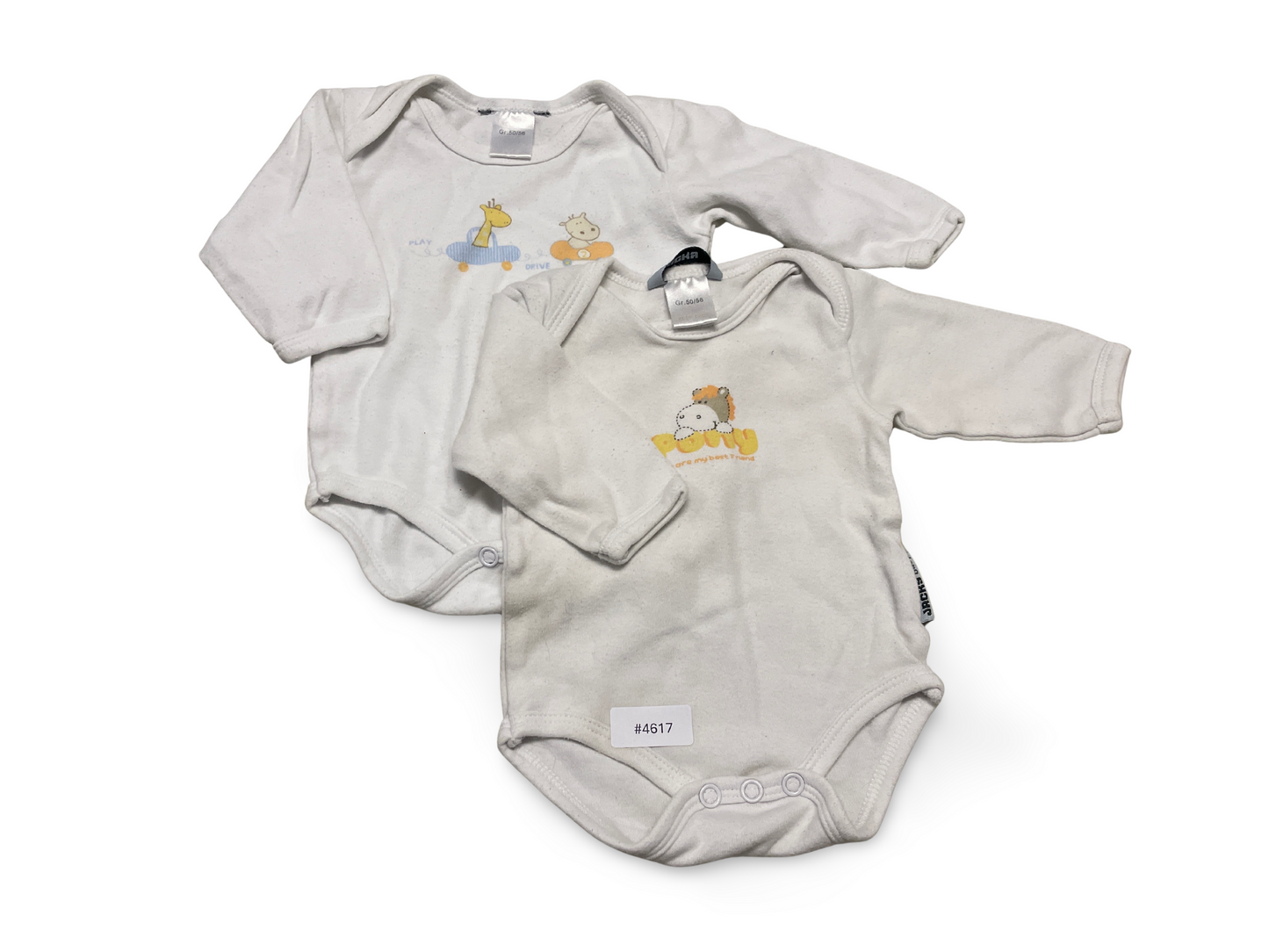 Lot de 2 bodys à manches longues avec motif animal - Taille 50