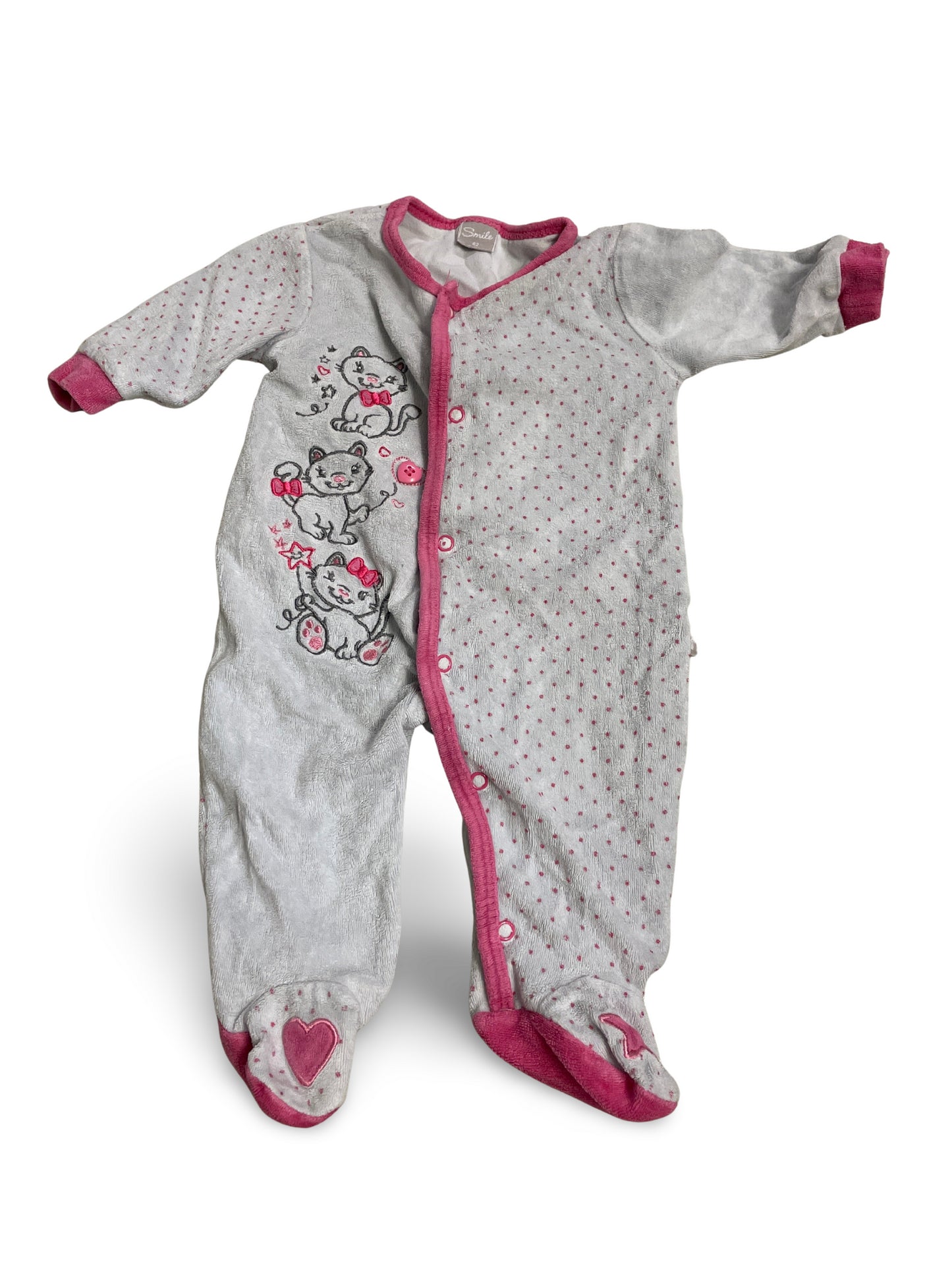 Strampler lang Katzen - Gr. 62