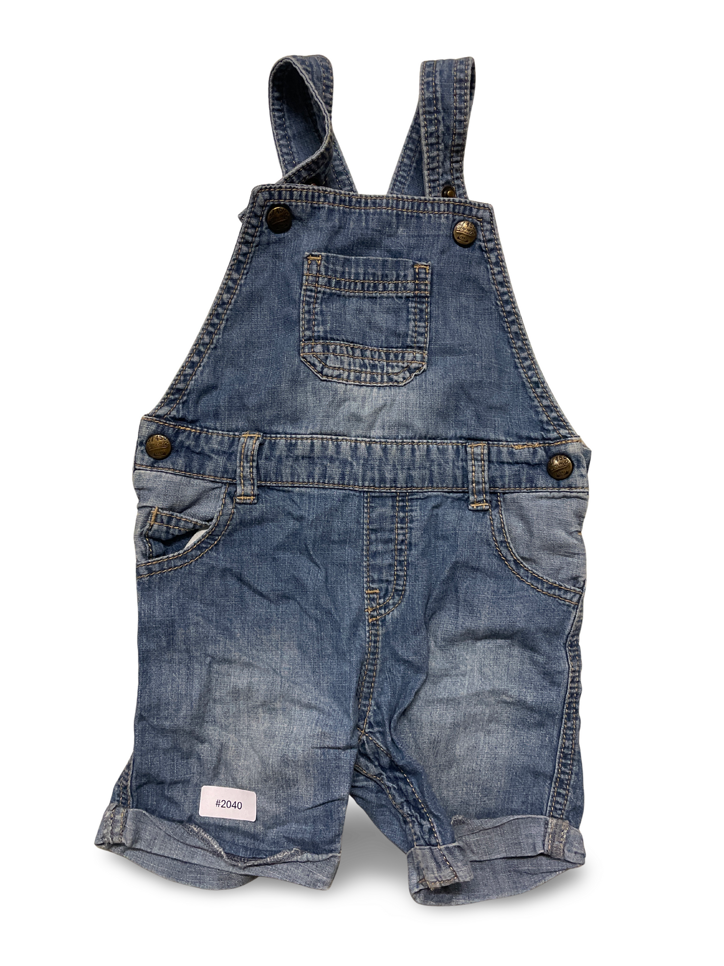 Jeans-Latzshorts - Gr. 86