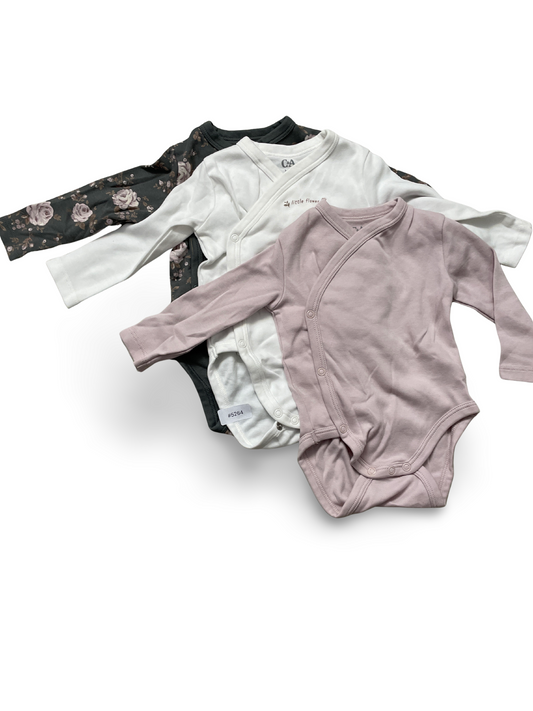 3er Bundle Wickelbodys Langarm - Gr. 68