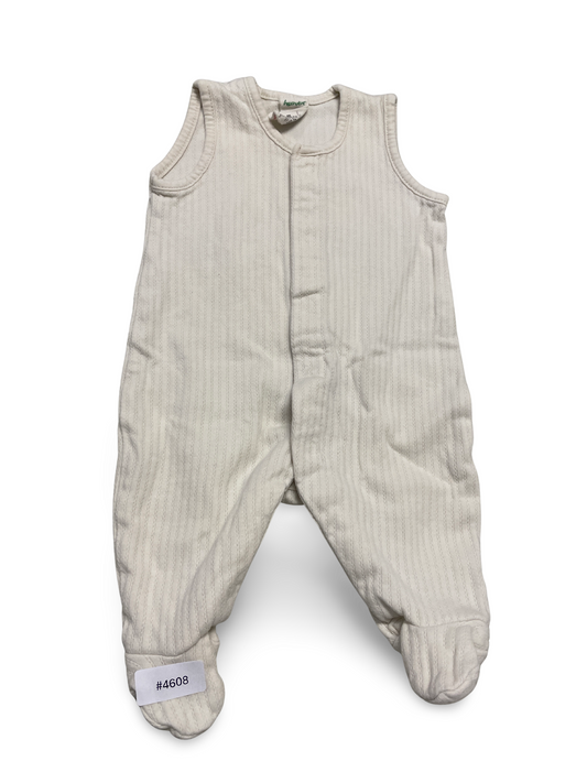 Weisser Strampler mit Füssen - Gr. 50