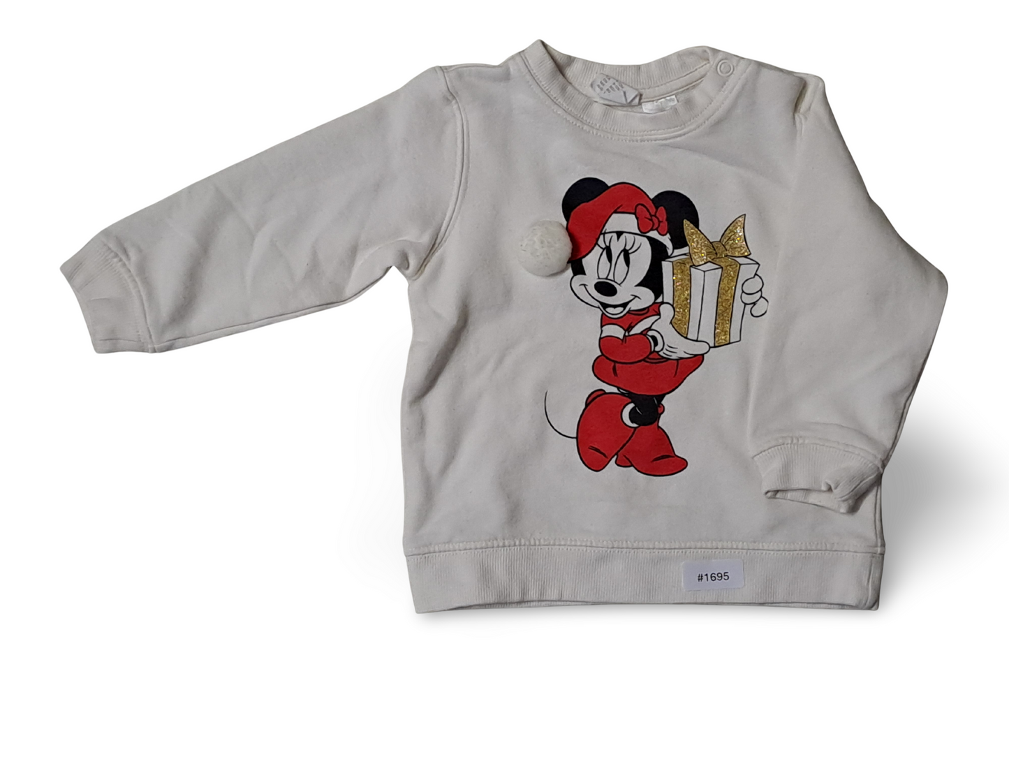 Weisses Minnie Mouse Sweatshirt - Gr. 80