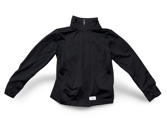 Schwarze Trainingsjacke mit Reissverschluss - Gr. 122