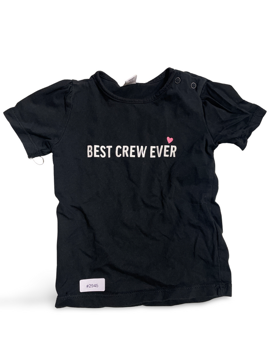 T-Shirt mit Schriftzug Best Crew Ever - Gr. 92