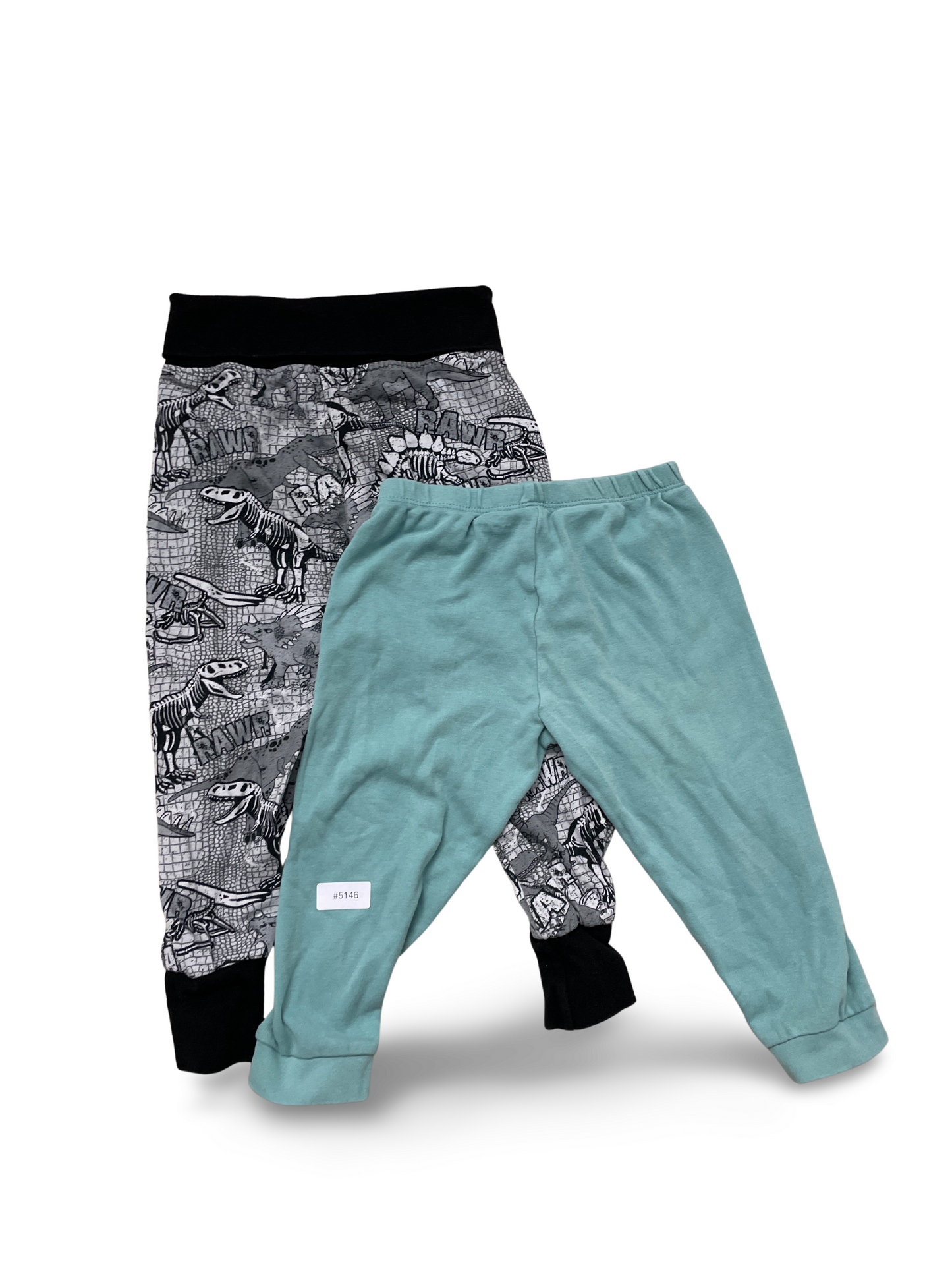 Dino Strumpfhose und hellblaue Jogginghose - Gr. 86