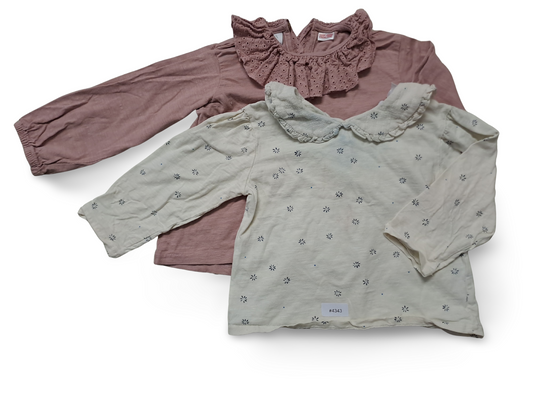 2er Bundle Langarmshirts mit Kragen - Gr. 98