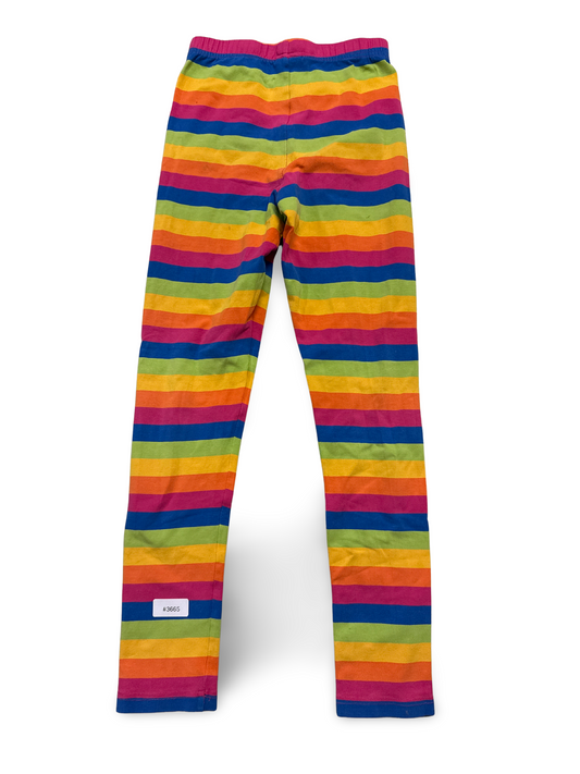Striped rainbow leggings - size 134