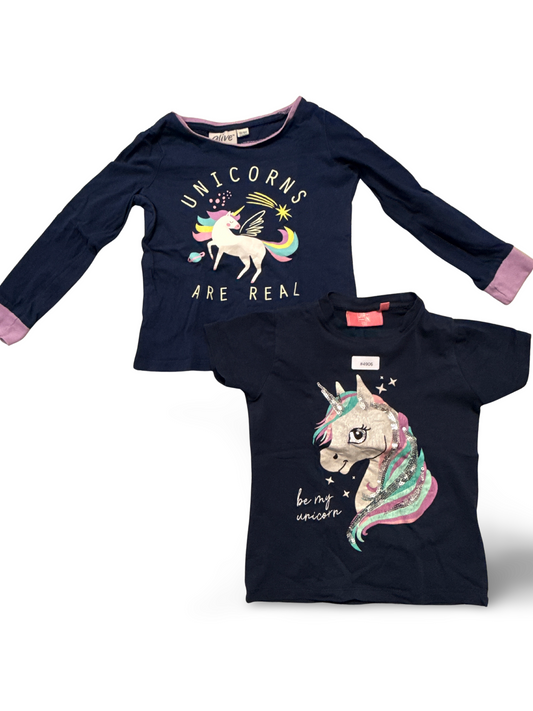 2er Bundle Einhorn-T-Shirts - Gr. 98
