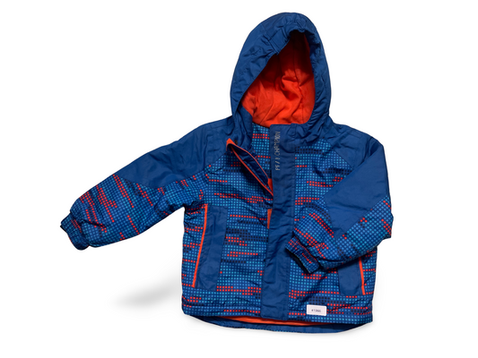 Blaue gefütterte Kapuzenjacke - Gr. 86