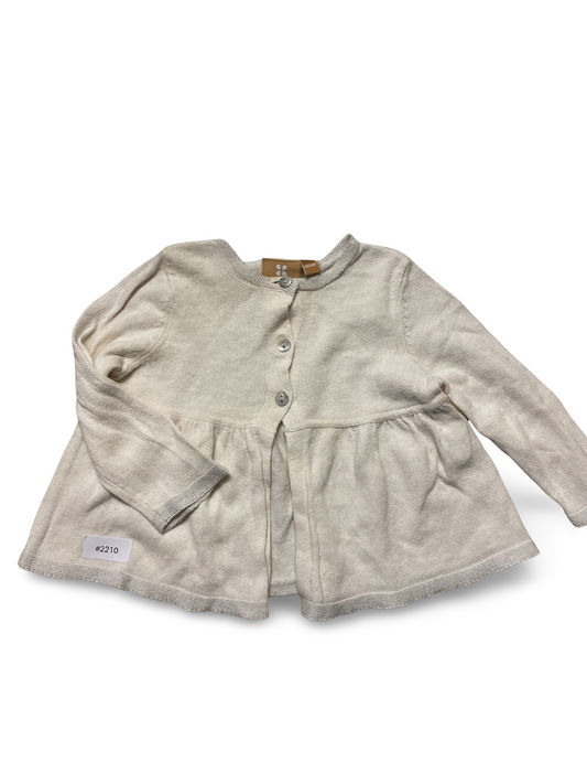 Beige Strickjacke mit Knöpfen - Gr. 68