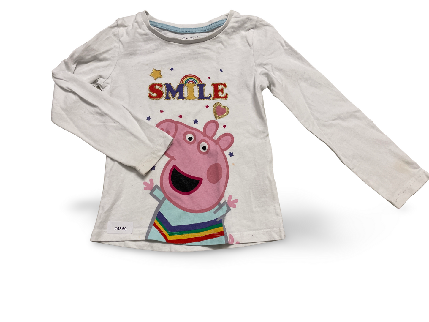 Langarmshirt Peppa Pig mit Smile-Aufdruck - Gr. 104