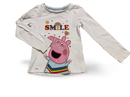 Langarmshirt Peppa Pig mit Smile-Aufdruck - Gr. 104