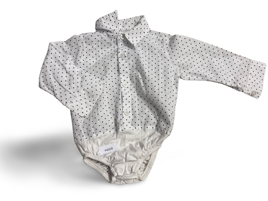 Gepunkteter Hemd-Strampler - Gr. 62