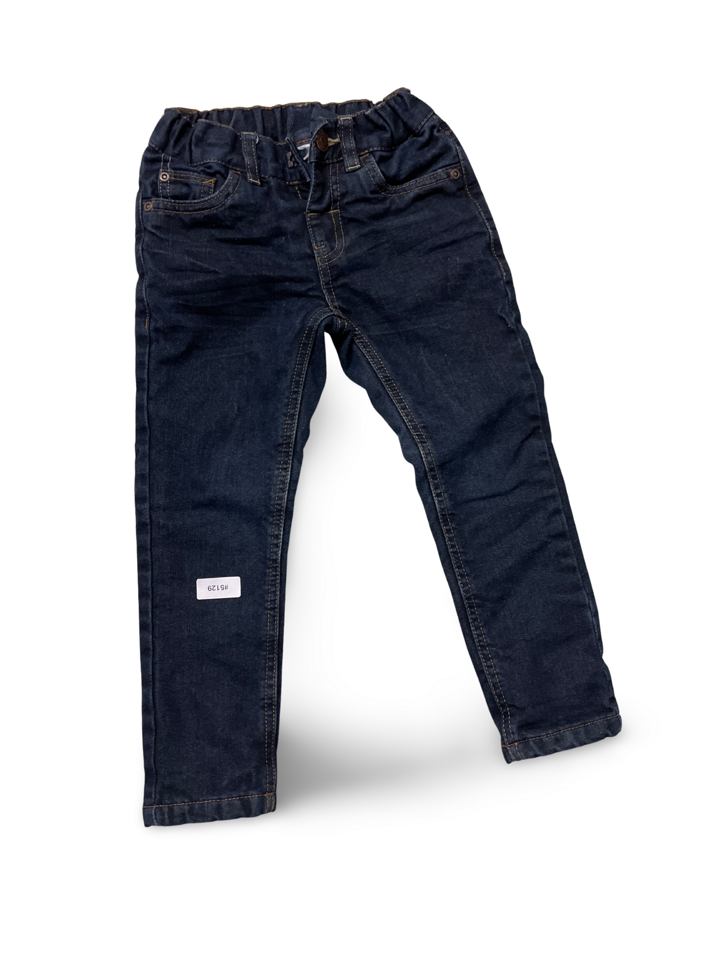 Dunkle Jeanshose mit Gummibund - Gr. 104
