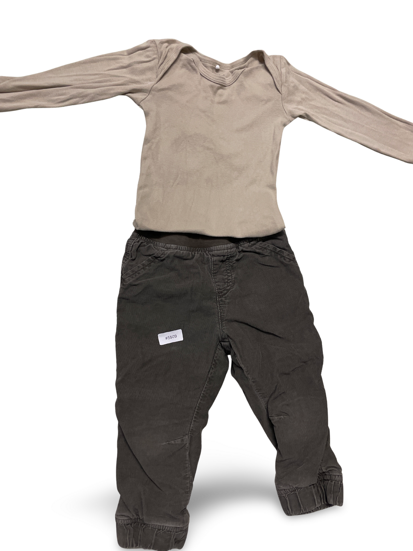 Beiger Langarmbody - Gr. 62