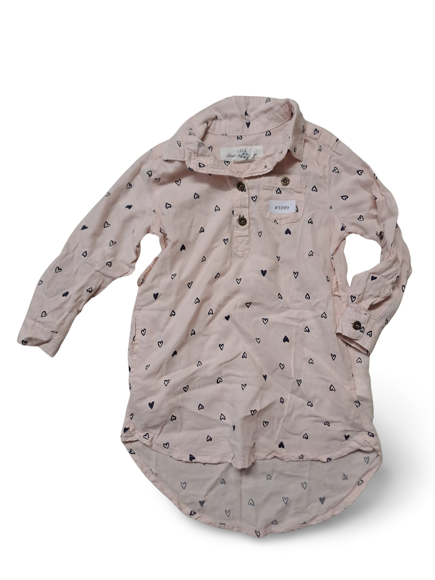 Langarmshirt mit Herzchen - Gr. 92