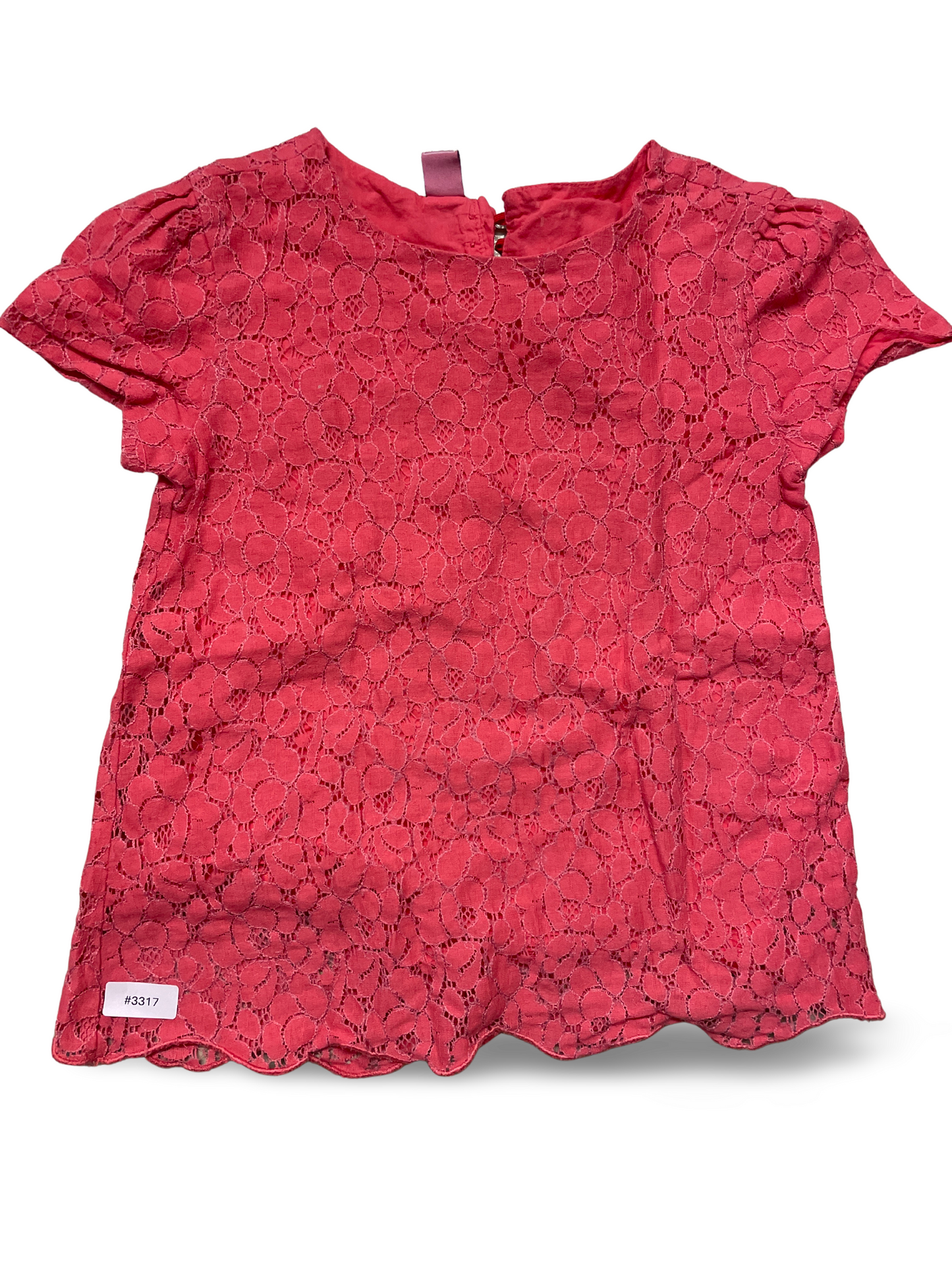 Chemisier corail à manches courtes - Taille 128