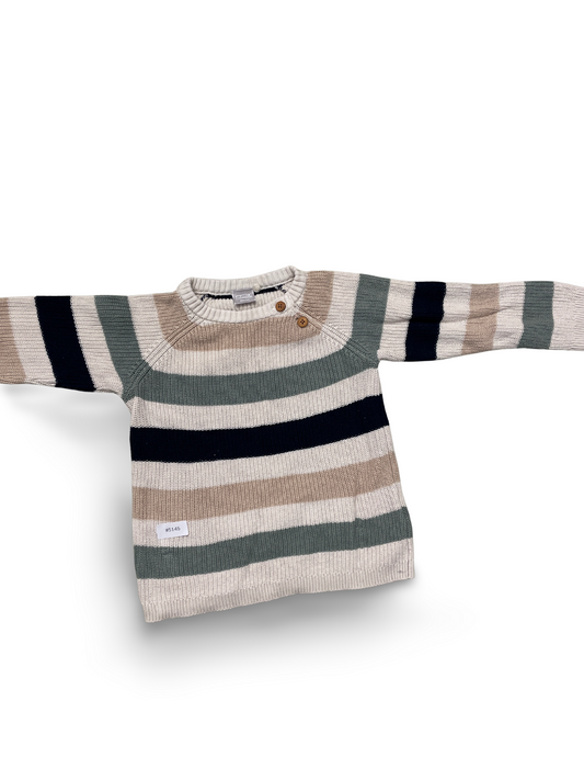 Gestreiftes Strickkleid - Gr. 86