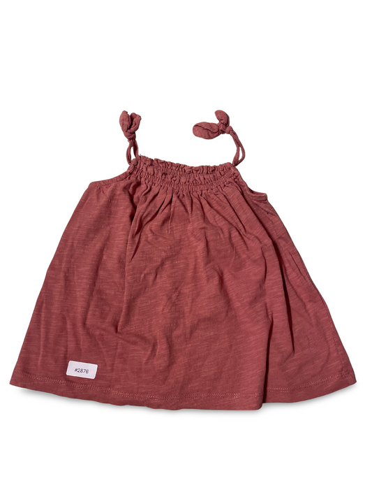 Rosa Trägerkleid mit Knoten - Gr. 116