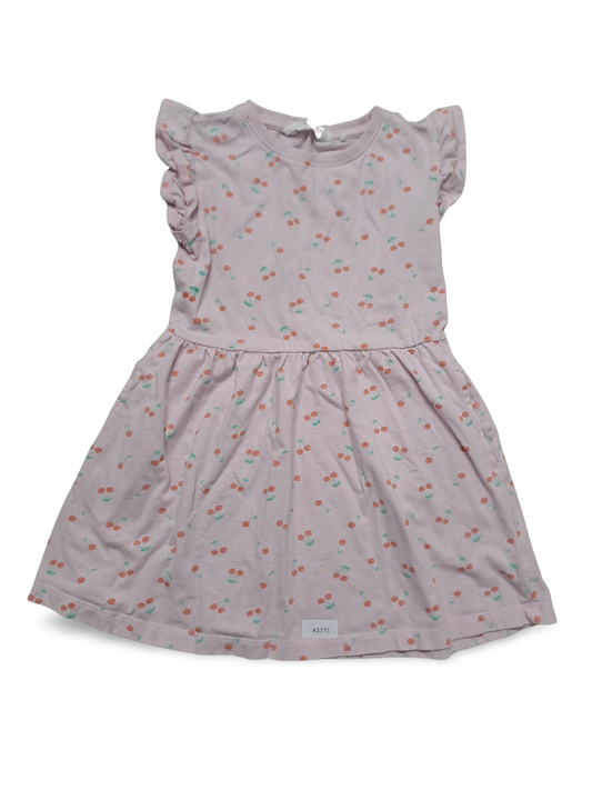 Kleid mit Kirschmuster - Gr. 110
