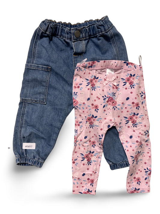 2er Bundle Jeans und Leggings - Gr. 80